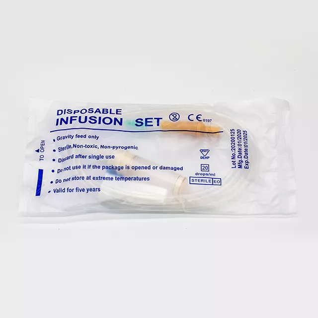 Disposable IV Administration Infusion Set with Needle